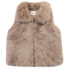 Roswita Gilet Taupe Teddy