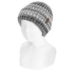 Merino Wool Rib Beanie | Grey Multi 962