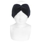 Knotted Hand Stitch Hair Turban | Black 900