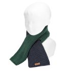 English Stitch Bicolour Scarf W/ Keyhole | Navy 480