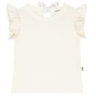 Cream Ruffled Tee
