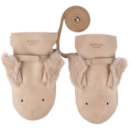 Kapi Exclusive Mittens | Winter Bunny | Light Rust Leather
