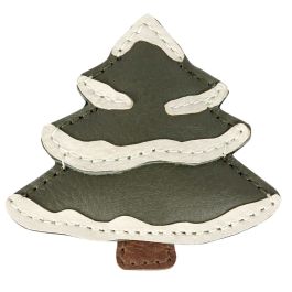 Wonda Hairclip | Christmas Tree | Olive Leather