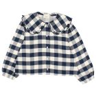 Gingham Blouse Navy