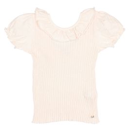 Rib Collar Tshirt | Ivory