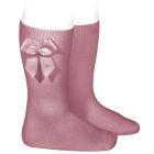 Grossgrain Side Bow Knee-high Socks | Tamarisk (670)