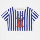 Gum Stripes Crop T-Shirt | White