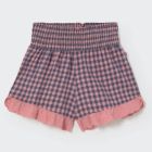 Gingham Flannel Shorts Rose Tea