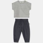 Alex Gauze Stripe Top & Rob Linen Pants | Stripe/Anthracite