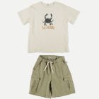 Andy Tshirt & Vincent Shorts | Ivory/Kaki