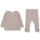 Plain Rib Jersey Top & Leggings | Old Rose