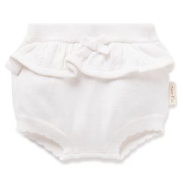 White Floral Knit Bloomers