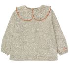 Small Dots Shirt | Light Cream/Navy