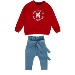 Animal Rescue Sweater & Paper Waist Trousers
