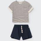 Biel Tshirt & Liam Shorts | Navy Stripes/Navy