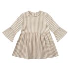 Bell Dress Almond Stripe