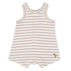 Bird Stripes One Piece | Light Cream/Iris Blue