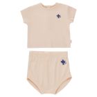 Bouquet Relaxed Tee & Bloomers | Pastel Pink/Iris Blue