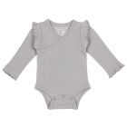 Corduroy Ruffle Wrap Bodysuit | Fog