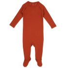 Corduroy Raglan Baby Footie | Paprika