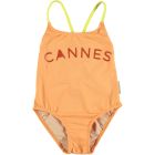 Canes Swimsuit W/ Crossed Straps | Peach & Yellow