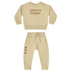 Choose Happy Fleece Sweatshirt & Happy Faces Jogger Sweatpants