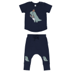 Dino T-Shirt & Dino Knees Drop Crotch Pants