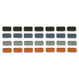 Dodo Domino Set | Blue Multi Mix