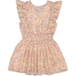 Dress Gilda Stripe Lurex Indian Flower