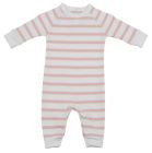 Dusty Pink & White Breton Stripe All-In-One
