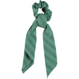 Elastic Hair Band | Emerald W/ Grey Stripes