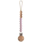 Eva Silicone Pacifier Clip | Mauve