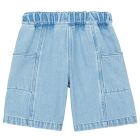 Bleached Blue Denim Shorts