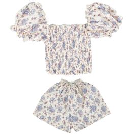 Fleur Top & Fleur Shorts | Sky Rose