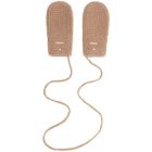 Baby Knitted Mittens | Biscuit