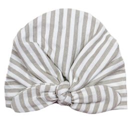 Grey Stripe Baby Turban
