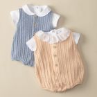 Plait Knit Shortie & Collar Onesie