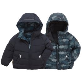 EcoReversible Puffer | Camo, Ink Navy