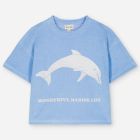 Jordan Dolphin Organic Sponge T-Shirt | Pale blue