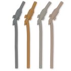 4 Pack Silicone Straws | Quarry Blue Mix