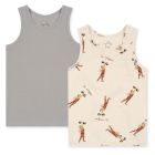 Basic 2 Pack Tanktop GOTS | Strong Man/ Harbor Mist
