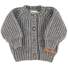 Knitted Baby Cardigan | Grey