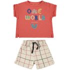 Tshirt One World & Shorts Grid