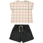 Tshirt Grid & Shorts Anthrarcite