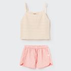 Leirek Jacquard Top & Leak Quilted Floral Shorts | Pink/Ivory