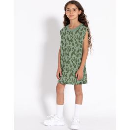 Lucia Stone Khaki Leopard Sleeveless Dress