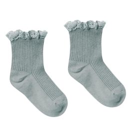 Lace Trim Socks | Sea
