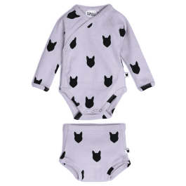 Lilac Fox kimono Bodysuit & Bloomers