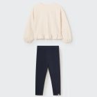 Soft Plush Sweatshirt & Leggings | Navy/Ivory