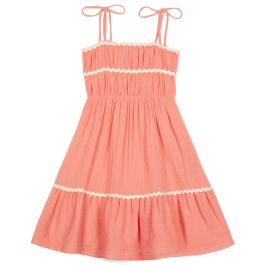 Anette Muslin Dress | Coral